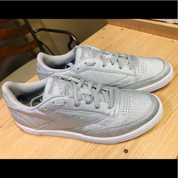 reebok classic silver glitter womens